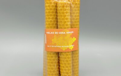 Velas de Miel de Cera Virgen Natural