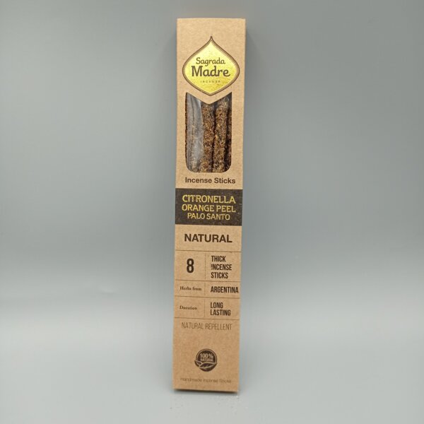 Incienso Sagrada Madre de Citronela, Piel de Naranja y Palo Santo