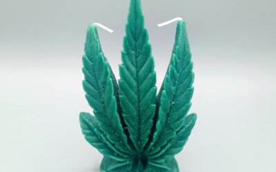 Vela Hoja de Marihuana 3 Mechas